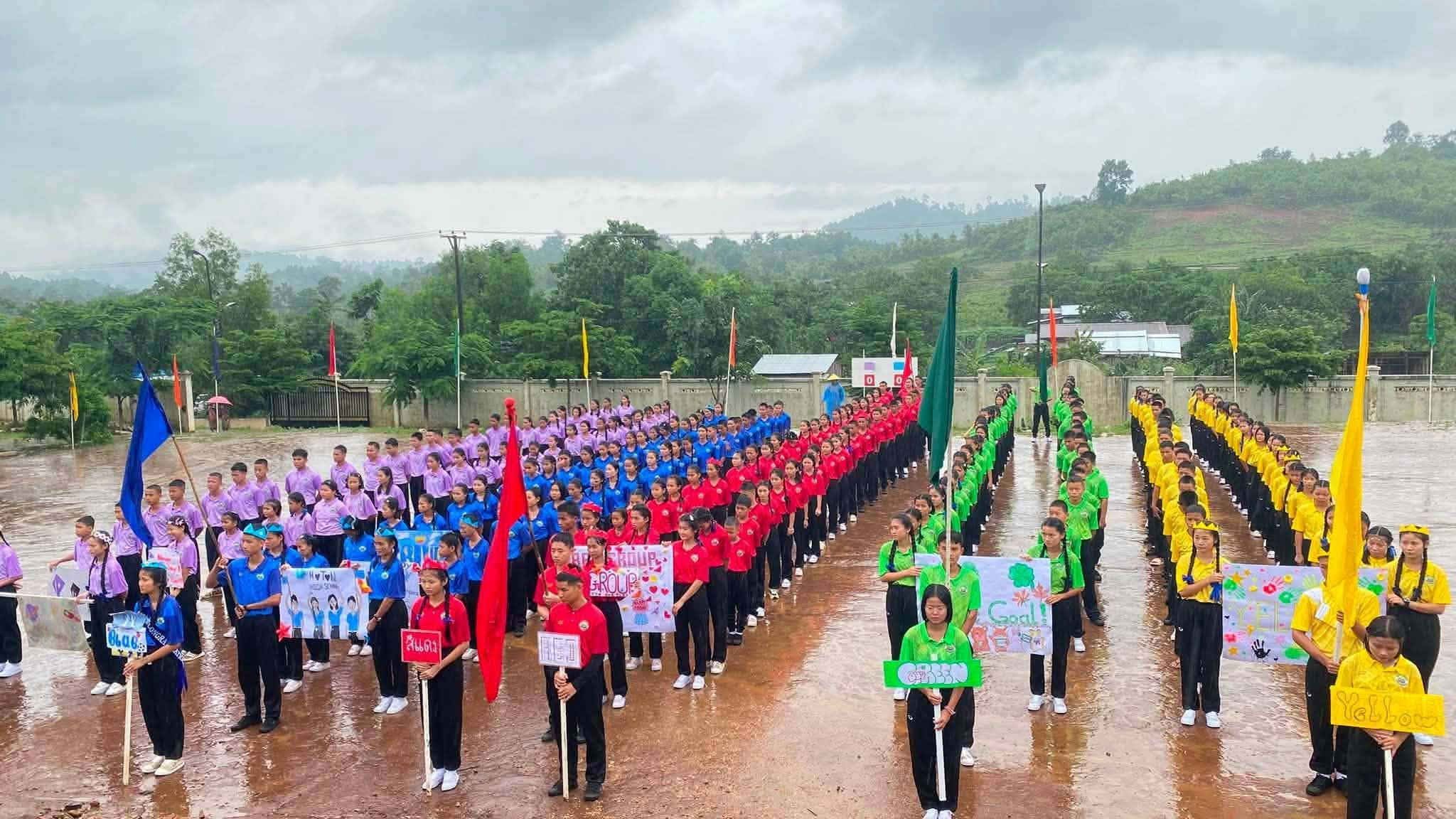 မြဝတီမြို့နယ်၊ သစ်ကတေစံပြကျေးရွာရှိ ဆာ့တောနော်အထက်တန်းကျောင်းတွင် မိုးရာသီအားကစားပြိုင်ပွဲ ကျင်းပ